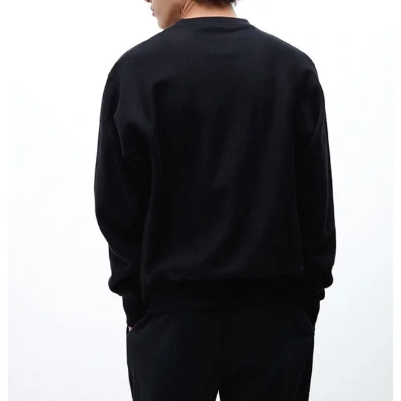 Champion Reverse Weave Crew Neck Sweatshirt Black - Picture 10 of 14